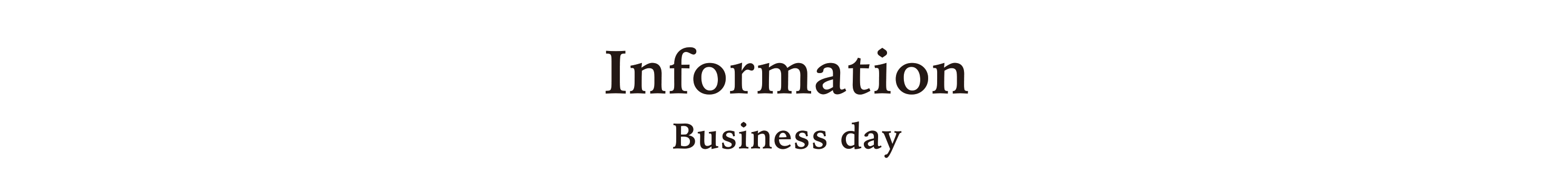 Information Business day