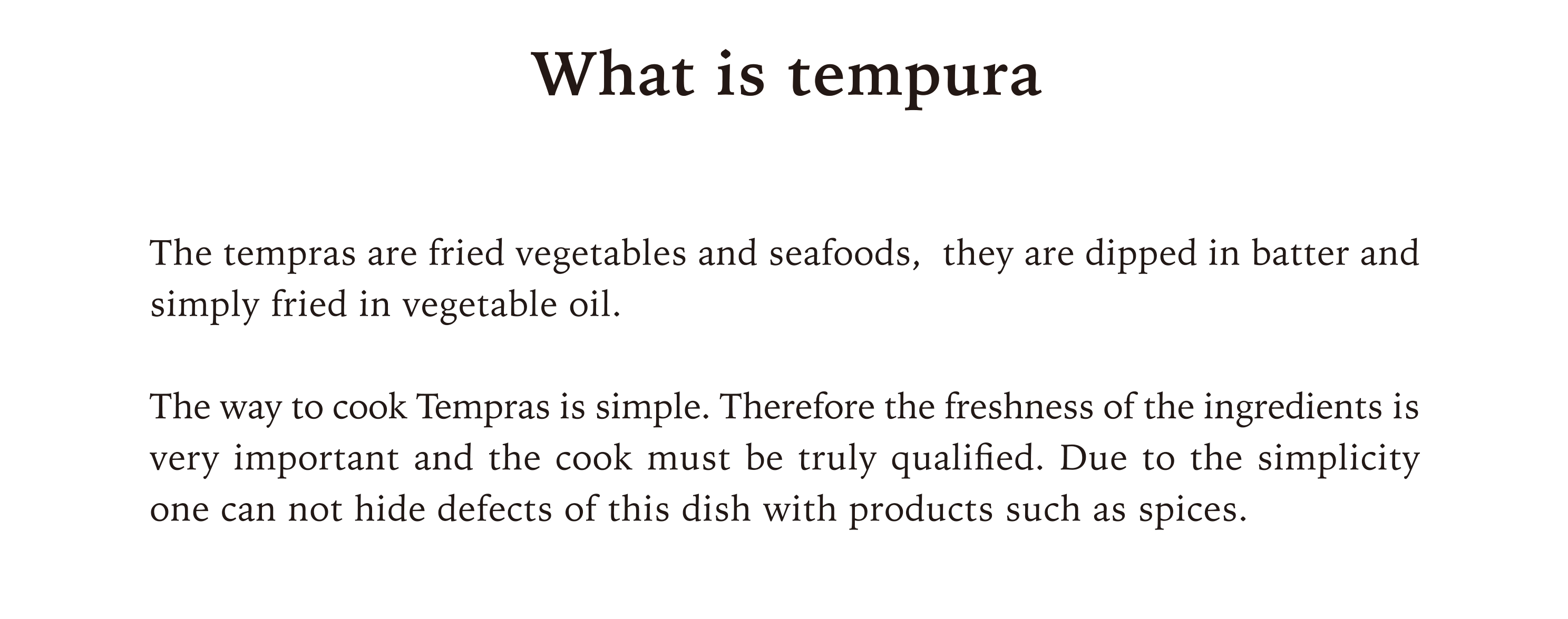 What is tempura